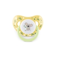 Pacifier with cover 2pcs. YELLOW/GREEN